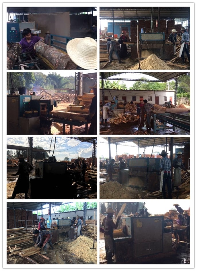 云南德宏州芒市--原木、方木多片鋸工作圖
