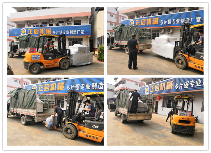 2019年5月發(fā)往廣東江門--方木多片鋸、空壓機(jī)