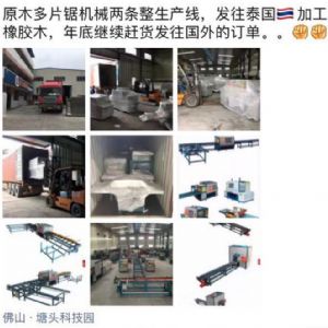 第2個貨柜發(fā)往泰國，加工橡膠木原木多片鋸生產(chǎn)線