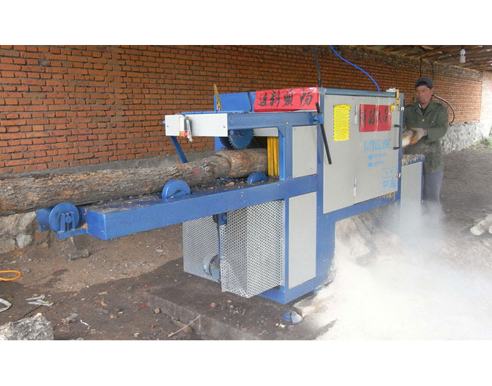 吉林省圖門市-250圓木多片鋸加工現(xiàn)場(chǎng)